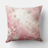Elegant Purple Christmas Throw Pillow  クッション (裏面)