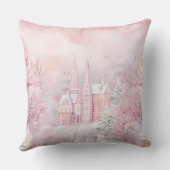 Elegant Purple Christmas Throw Pillow  クッション (裏面)