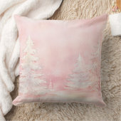 Elegant Purple Christmas Throw Pillow  クッション (ブランケット)