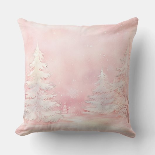 Elegant Purple Christmas Throw Pillow  クッション (正面)