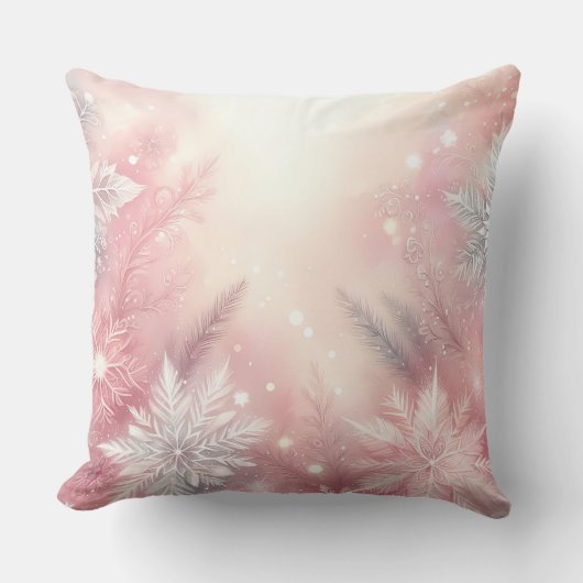 Elegant Purple Christmas Throw Pillow  クッション (正面)
