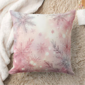 Elegant Purple Christmas Throw Pillow  クッション (ブランケット)