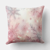 Elegant Purple Christmas Throw Pillow  クッション (裏面)