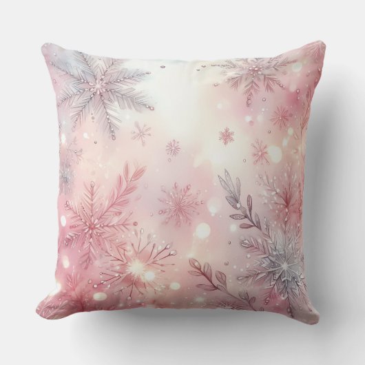 Elegant Purple Christmas Throw Pillow  クッション (正面)