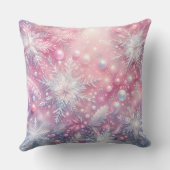 Elegant Purple Christmas Throw Pillow  クッション (裏面)