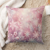 Elegant Purple Christmas Throw Pillow  クッション (ブランケット)