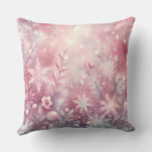 Elegant Purple Christmas Throw Pillow  クッション (裏面)