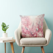 Elegant Purple Christmas Throw Pillow  クッション (椅子)