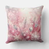 Elegant Purple Christmas Throw Pillow  クッション (裏面)
