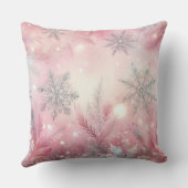 Elegant Purple Christmas Throw Pillow  クッション (裏面)
