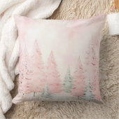 Elegant Purple Christmas Throw Pillow  クッション (ブランケット)