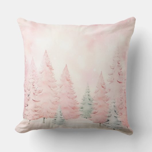 Elegant Purple Christmas Throw Pillow  クッション (正面)