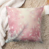 Elegant Purple Christmas Throw Pillow  クッション (ブランケット)