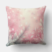 Elegant Purple Christmas Throw Pillow  クッション (裏面)
