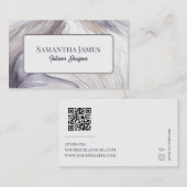 Elegant Purple Cream Flower with Gold 名刺 (正面/裏面)