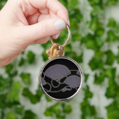 Elegant Purple Fan キーホルダー (手)