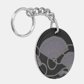 Elegant Purple Fan キーホルダー (正面左)