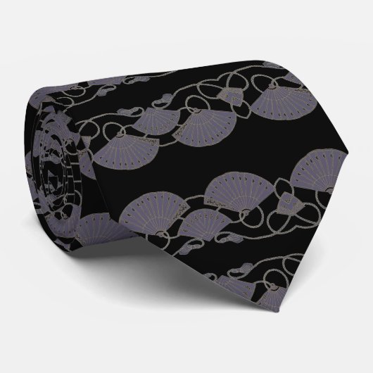 Elegant Purple Fan ネクタイ (ロール)
