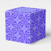 Elegant Purple Filigree Pattern Custom Text フェイバーボックス (正面サイド)