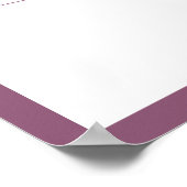 Elegant Purple Floral 70th Birthday Welcome ポスター (角)