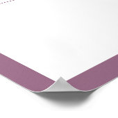 Elegant Purple Floral 80th Birthday Welcome ポスター (角)