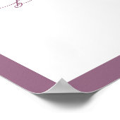 Elegant Purple Floral Any Age Birthday Welcome ポスター (角)