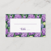 Elegant Purple Floral Border プレイスカード (正面)