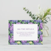 Elegant Purple Floral Hydrangea Border エンクロージャーカード (スタンド正面)
