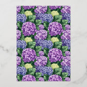 Elegant Purple Floral Invitation 箔招待状 (裏面)