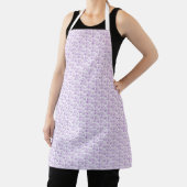 Elegant Purple Floral Pattern Apron エプロン (インサイチュ)