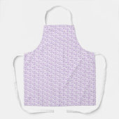 Elegant Purple Floral Pattern Apron エプロン (正面)