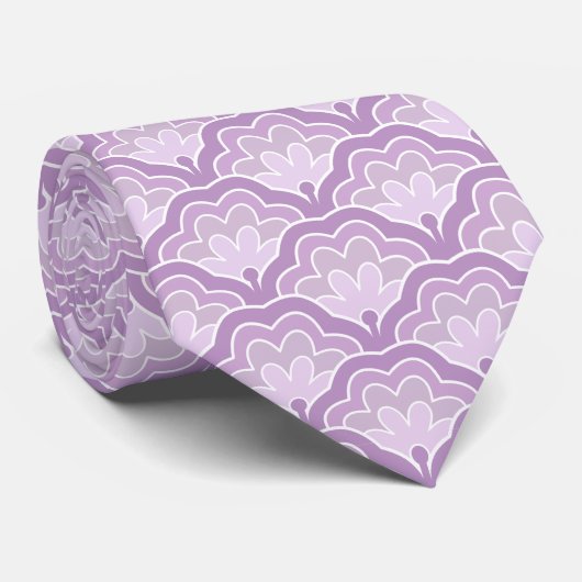 Elegant Purple Floral Pattern Nature Inspired Idea ネクタイ (ロール)