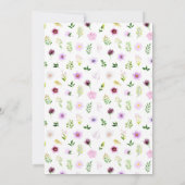 Elegant Purple Floral Wedding 招待状 (裏面)