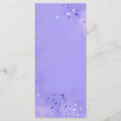 Elegant Purple Floral Wedding Menu Card メニュー (裏面)