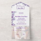 Elegant purple flower オールインワン招待状 (内側)