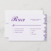 Elegant purple flower 出欠カード (正面)