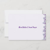 Elegant purple flower 出欠カード (裏面)