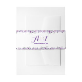 Elegant purple flower  招待状ベリーバンド