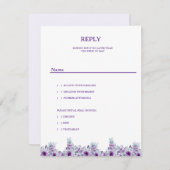 Elegant purple flower  招待状 (正面/裏面)