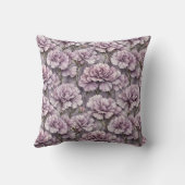 Elegant Purple Flower Pillow クッション (裏面)