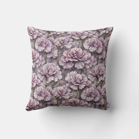 Elegant Purple Flower Pillow クッション (裏面)