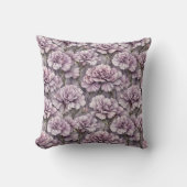Elegant Purple Flower Pillow クッション (正面)