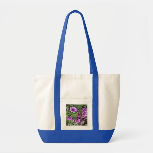Elegant Purple Flower Tote Bag トートバッグ (正面)