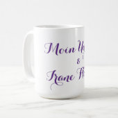 Elegant purple flower Wedding コーヒーマグカップ (正面左)