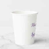 Elegant purple flower Wedding 紙コップ (右)