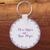 Elegant purple flower weeding キーホルダー (正面)