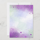 Elegant Purple Foil Balloon 30th Birthday 招待状 (裏面)