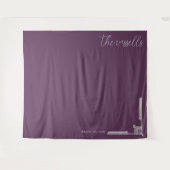 Elegant Purple Geometric Line Illustration タペストリー (正面(横))