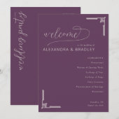 Elegant Purple Geometric Lines プログラム (正面/裏面)