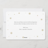 Elegant Purple Gold Holly Christmas Presents シーズンカード (裏面)